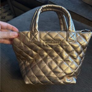 MZ Wallace Metallic Gold Quilted Mini Bag